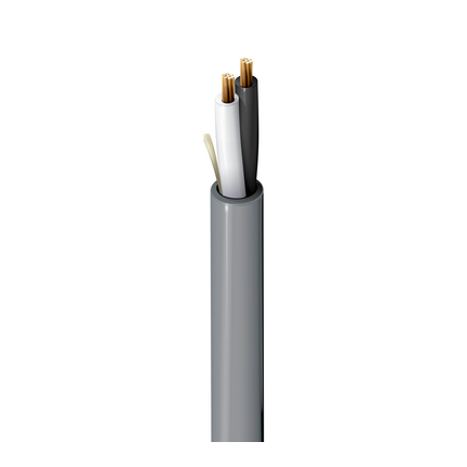 14 AWG, Multi-conductor Electronic Cable, 2 Conductor, Unshielded, Black6100UE