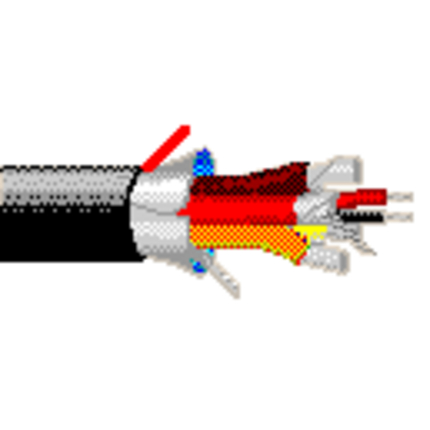 24 AWG, Multi-pair Electronic Cable, 8 Conductor, Black1510C