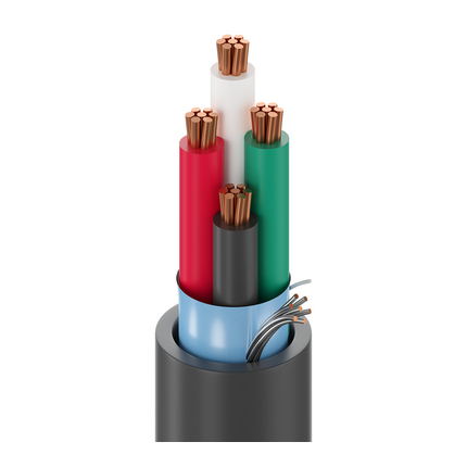 18 AWG, Multi-conductor Electronic Cable, 4 Conductor, Unshielded, Natural6302FE