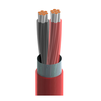 22 AWG, Multi-conductor Electronic Cable, 2 Conductor, Unshielded, RedClassics High-Temp