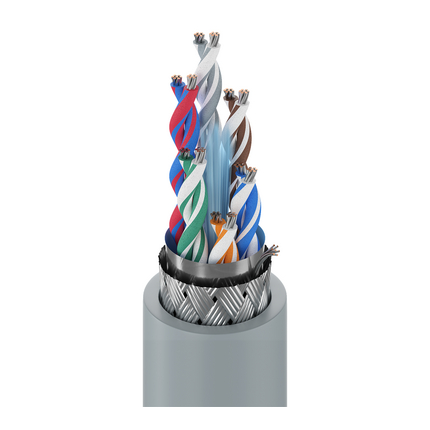 24 AWG, Multi-pair Electronic Cable, 12 Conductor, Unshielded, Gray8106