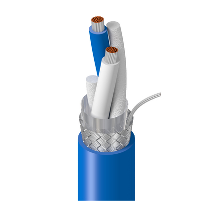 Specialty Coaxial Cable, 20 AWG, Shielded, Blue, 9463