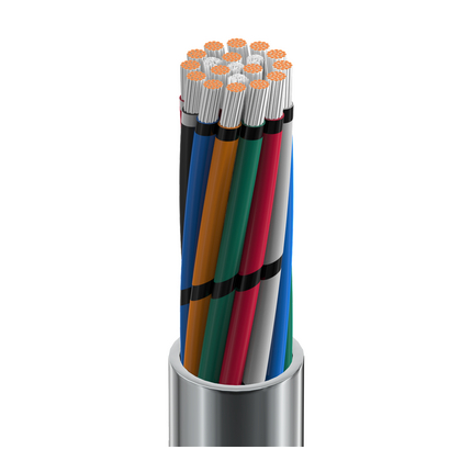 18 AWG, Multi-conductor Electronic Cable, 15 Conductor, Unshielded, GrayClassics Low-Temp