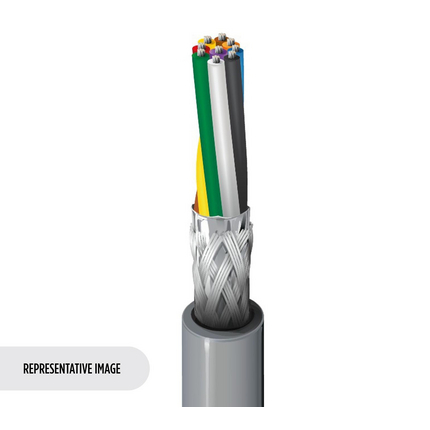 24 AWG, Multi-conductor Electronic Cable, 9 Conductor, Unshielded, Gray9614