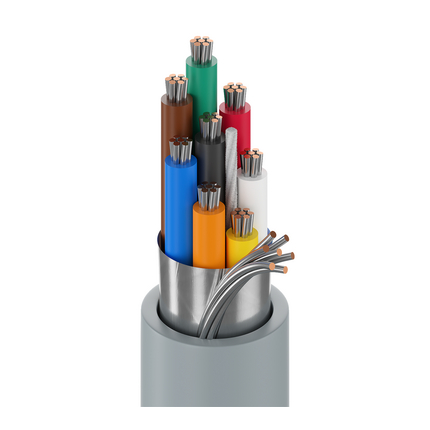 24 AWG, Multi-conductor Electronic Cable, 8 Conductor, Unshielded, Gray9538