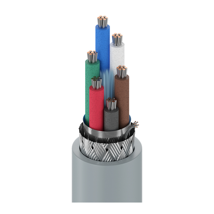 24 AWG, Multi-conductor Electronic Cable, 6 Conductor, Unshielded, Gray9931