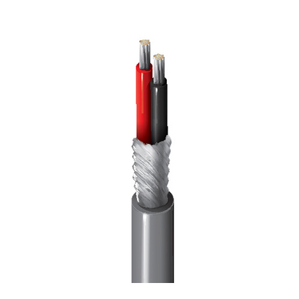 22 AWG, Multi-conductor Electronic Cable, 2 Conductor, Unshielded, Gray8737