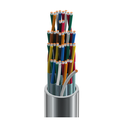 22 AWG, Multi-pair Electronic Cable, 38 Conductor, Aluminum foil/polyester tape, Gray8769