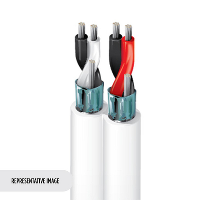 22 AWG, Multi-pair Electronic Cable, 4 Conductor, White9451DP