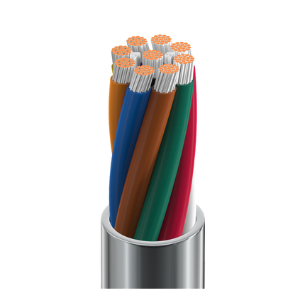 18 AWG, Multi-conductor Electronic Cable, 9 Conductor, Unshielded, GrayClassics Low-Temp