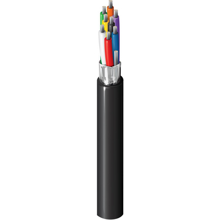 26 AWG, Multi-conductor Electronic Cable, 8 Conductor, Unshielded, Black