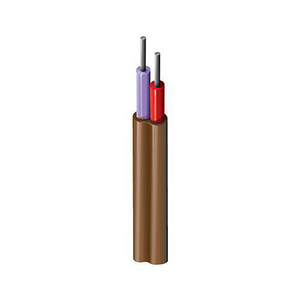 Type J Thermocouple Grade Wire, 20 AWG, 2C, Solid, FEP Insulation, FEP Jacket, Brown