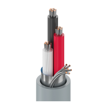 20 AWG, Multi-conductor Electronic Cable, 3 Conductor, Unshielded, GrayClassics Low-Temp