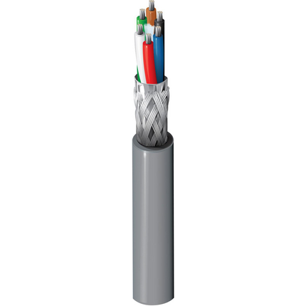 24 AWG, Multi-conductor Electronic Cable, 6 Conductor, Unshielded, Gray9611