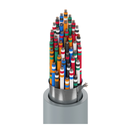 24 AWG, Multi-conductor Electronic Cable, 40 Conductor, Unshielded, Gray9545