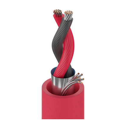 18 AWG, Multi-conductor Electronic Cable, 2 Conductor, Unshielded, RedClassics High-Temp