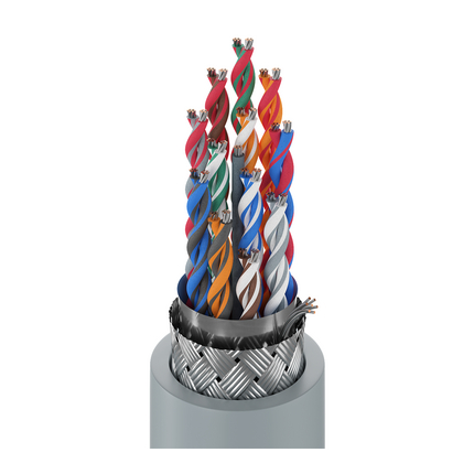 24 AWG, Multi-pair Electronic Cable, 24 Conductor, Unshielded, Gray8112