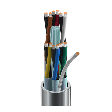 18 AWG, Multi-conductor Electronic Cable, 9 Conductor, Unshielded, RedClassics High-Temp