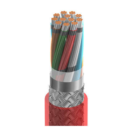 20 AWG, Multi-conductor Electronic Cable, 12 Conductor, Unshielded, Red83612
