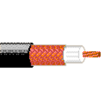 RG8/U Coaxial Cable, 13 AWG, Shielded, Black