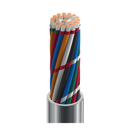 18 AWG, Multi-conductor Electronic Cable, 25 Conductor, Unshielded, GrayClassics Low-Temp