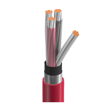 22 AWG, Multi-conductor Electronic Cable, 3 Conductor, Unshielded, RedClassics High-Temp