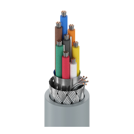 24 AWG, Multi-conductor Electronic Cable, 8 Conductor, Unshielded, Gray9933