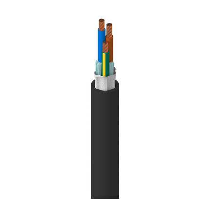Specialty Cord Portable Cord, 18 AWG, 42 Strand, 3C, PVC, Black