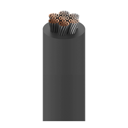 1 AWG, UL 3499 Lead Wire, 210 Strand, 150C, 7.5kV, Tinned copper, EPDM, Black, 37501
