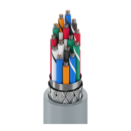 24 AWG, Multi-conductor Electronic Cable, 15 Conductor, Gray9616