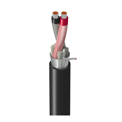 Tray Cable, 16 AWG, 2 Conductor, Aluminum Foil/Polyester Tape, Black