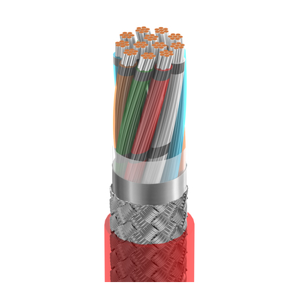 22 AWG, Multi-conductor Electronic Cable, 12 Conductor, Red83562