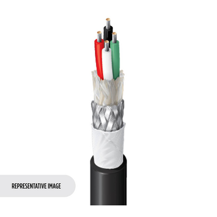 16 AWG, Multi-conductor Electronic Cable, 4 Conductor, Unshielded, Black