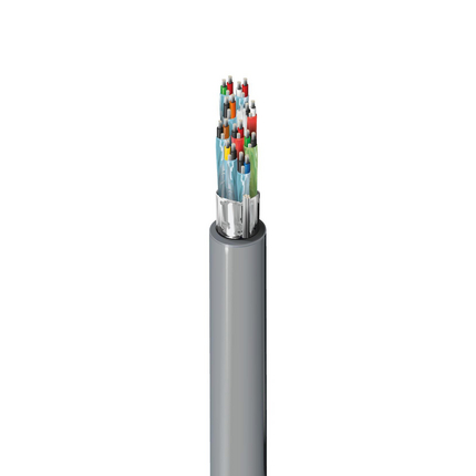 22 AWG, Multi-pair Electronic Cable, 18 Conductor, Aluminum foil/polyester tape, Gray8774