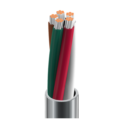 22 AWG, Multi-conductor Electronic Cable, 5 Conductor, Unshielded, GrayClassics Low-Temp