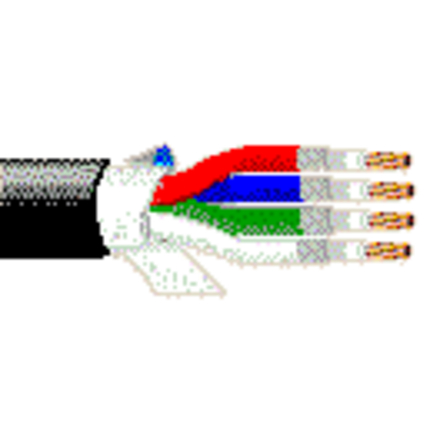 26 AWG, Multi-conductor Electronic Cable, 4 Conductor, Black1407B