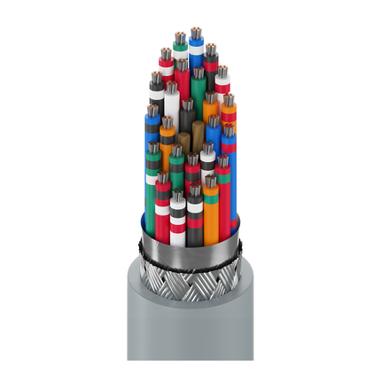 22 AWG, Multi-conductor Electronic Cable, 25 Conductor, Unshielded, Gray9948