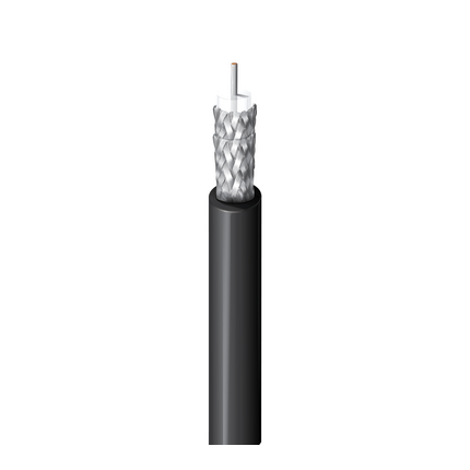 M17/167 Coaxial Cable 19 AWG, Solid, 50 OHMS, Black, 9273
