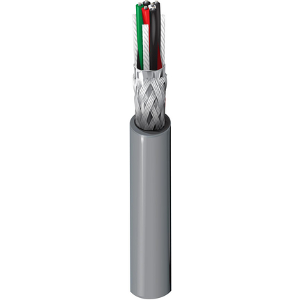 28 AWG, Multi-pair Electronic Cable, 6 Conductor, Unshielded, Gray9805