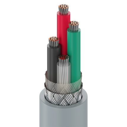20 AWG, Multi-conductor Electronic Cable, 4 Conductor, Unshielded, Gray8404