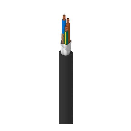 SJT Portable Cord, 14 AWG, 41 Strand, 3C, PVC, Black