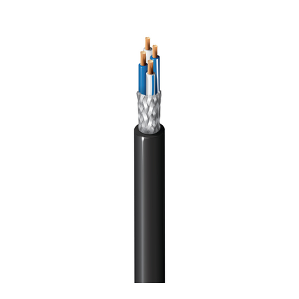 24 AWG, Multi-conductor Electronic Cable, 4 Conductor, Black1192A