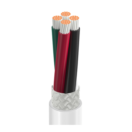 20 AWG, Multi-conductor Electronic Cable, 4 Conductor, Unshielded, WhiteClassics High-Temp