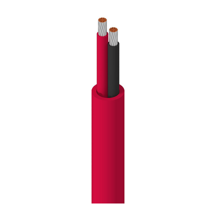 18 AWG, Multi-conductor Electronic Cable, 2 Conductor, Unshielded, RedClassics High-Temp