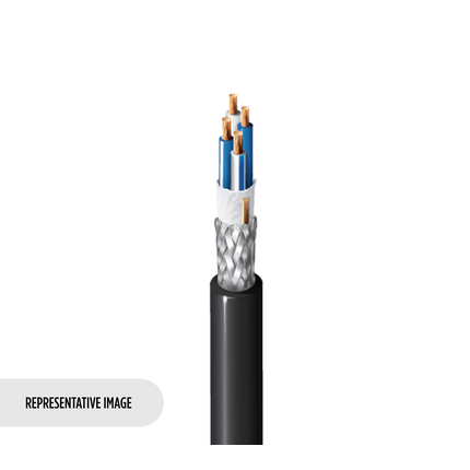 28 AWG, Multi-conductor Electronic Cable, 4 Conductor, Unshielded, Black1804A