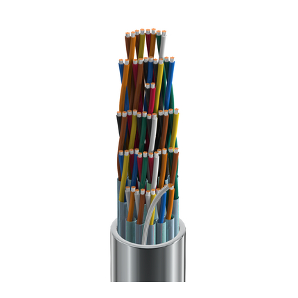 Type E Cable, 20 AWG, 3 Conductor, TFE Insulated, TFE Jacket, White