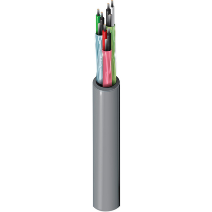 22 AWG, Multi-pair Electronic Cable, 6 Conductor, Aluminum foil/polyester tape, Red88777