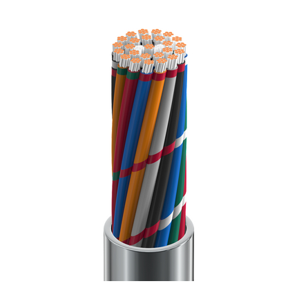 22 AWG, Multi-conductor Electronic Cable, 25 Conductor, Unshielded, GrayClassics Low-Temp