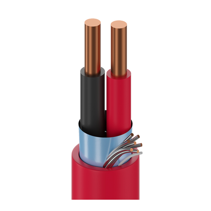 16 AWG Multi-Conductor Electronic Cable, 2 Conductor, Unshielded, Red, 5220FL