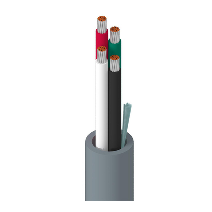 16 AWG, Multi-conductor Electronic Cable, 4 Conductor, Unshielded, GrayClassics Low-Temp